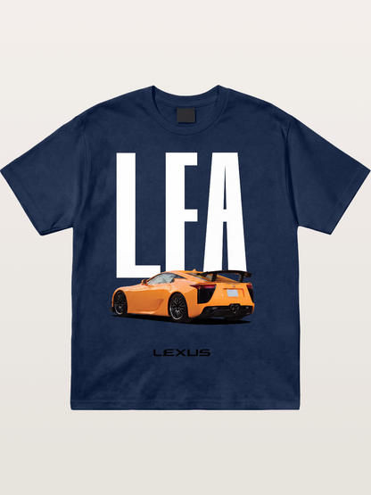 Orange Lexus LFA Rear Print Cotton T-shirt