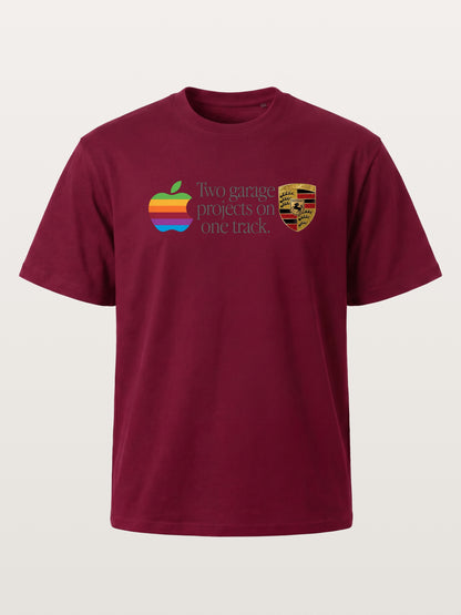 Rainbow Apple Porsche Garage Phrase Gildan T-shirt