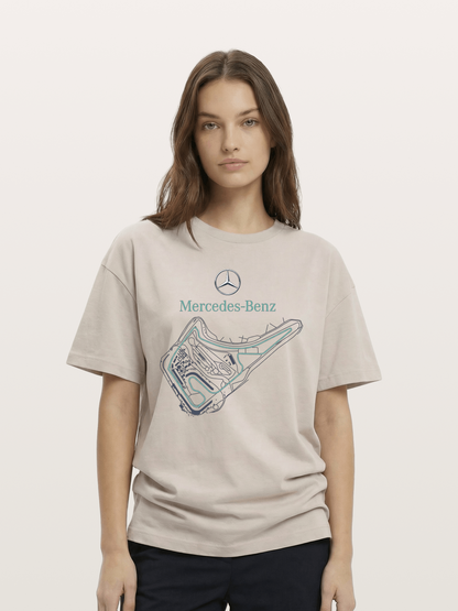 Mercedes Benz Circuit Track Graphic Cotton T-shirt