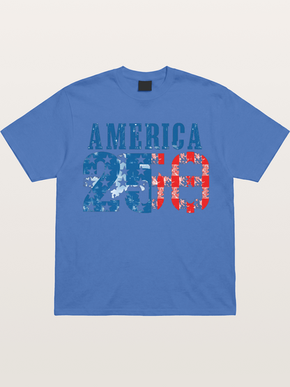 America 250 Grunge Typography Gildan T-shirt