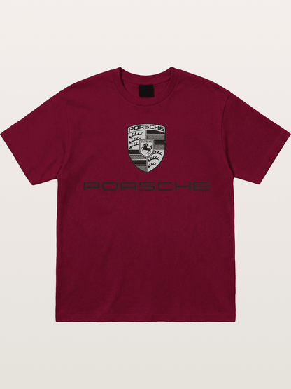 Monochrome Porsche Crest Gildan T-shirt