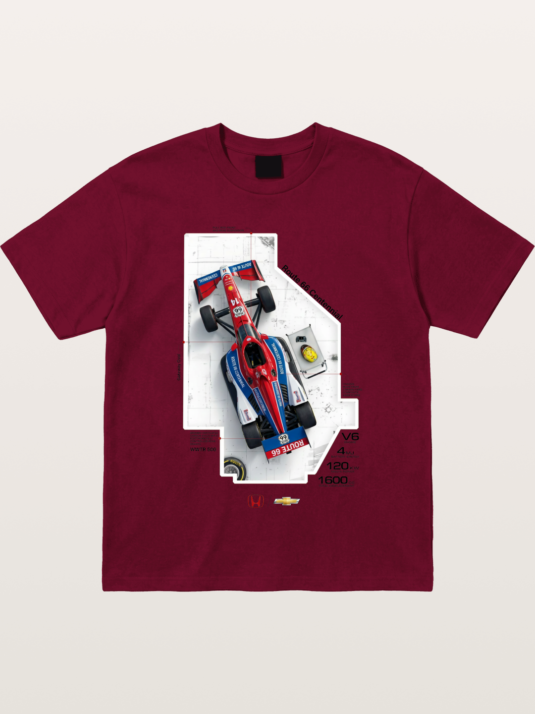 Blueprint Route66 IndyCar Card Gildan T-shirt