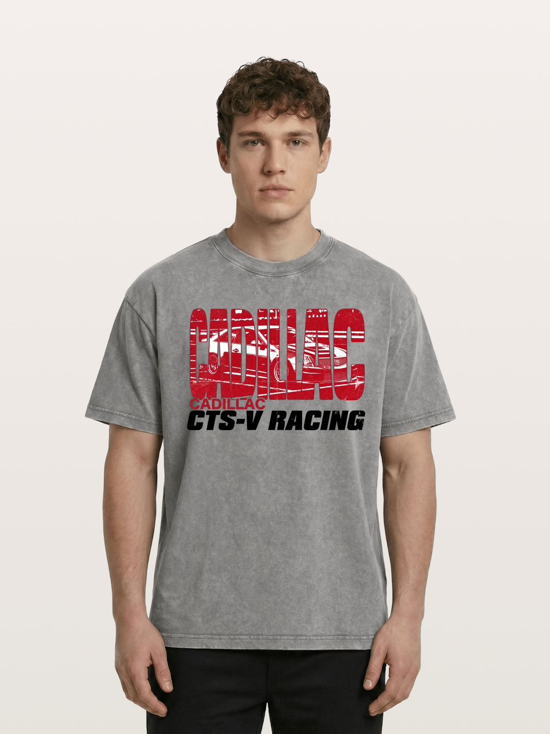 Cadillac CTS-V Racing Typography Washed T-shirt