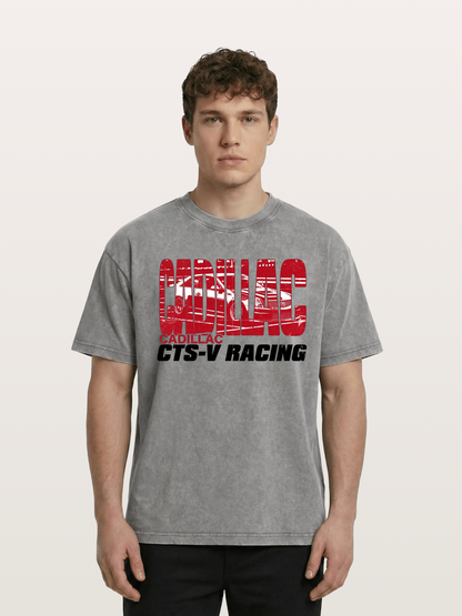 Cadillac CTS-V Racing Typography Washed T-shirt
