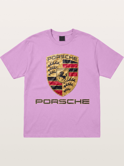 Porsche Crumpled Paper Logo Gildan T-shirt