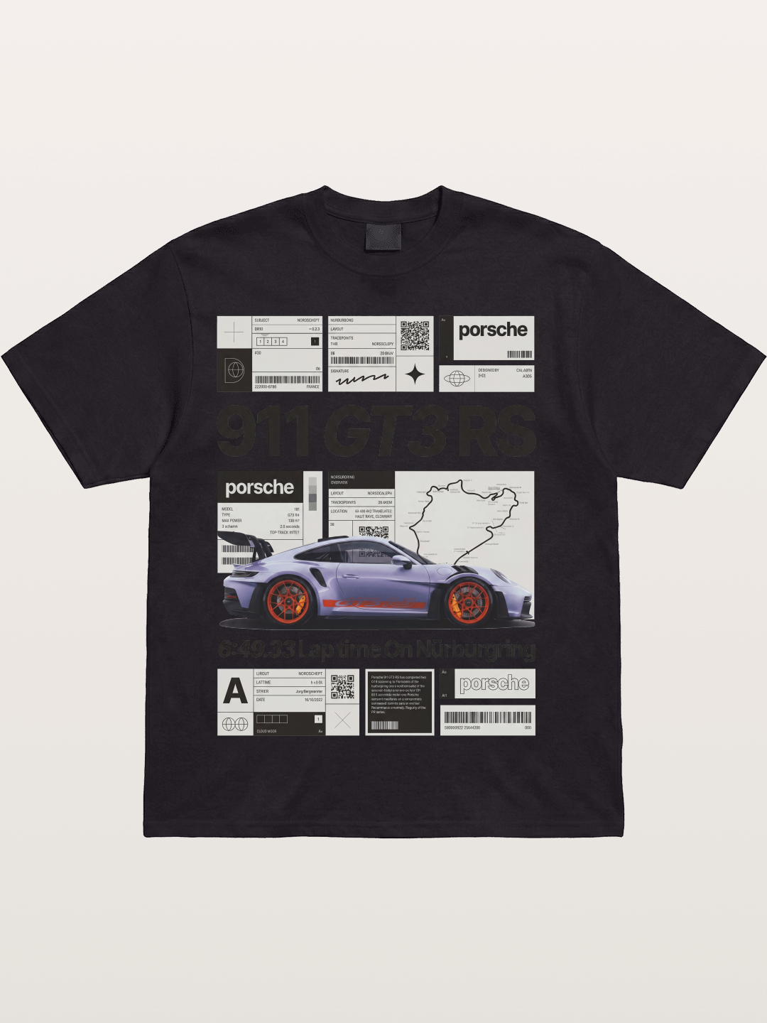 GT3 RS Poster Cotton T-shirt