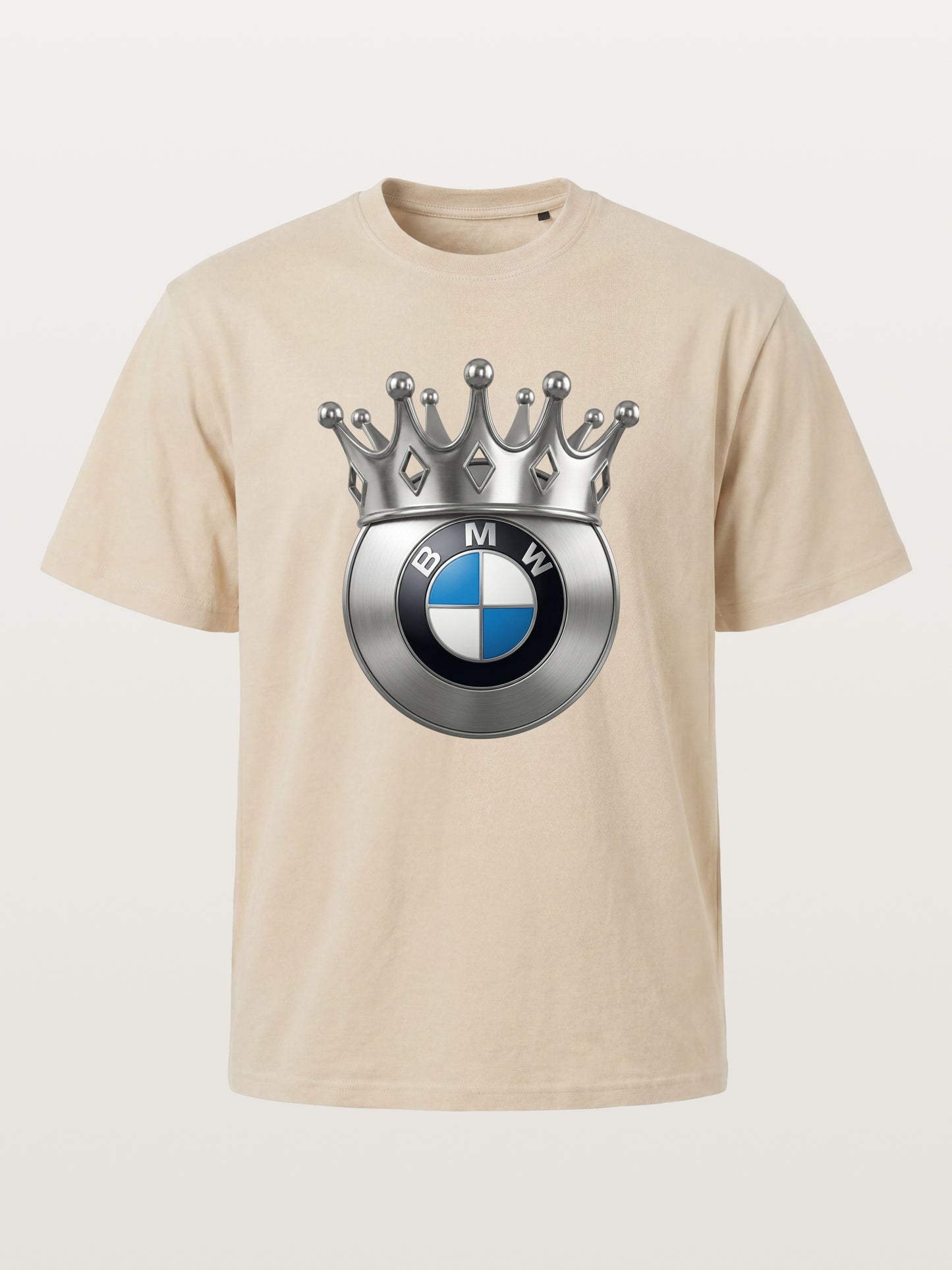 Crowned BMW Logo Metal Art Gildan T-shirt