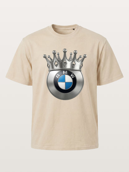 Crowned BMW Logo Metal Art Gildan T-shirt