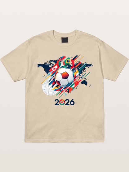 World Cup 2026 Global Flags Print Gildan T-shirt