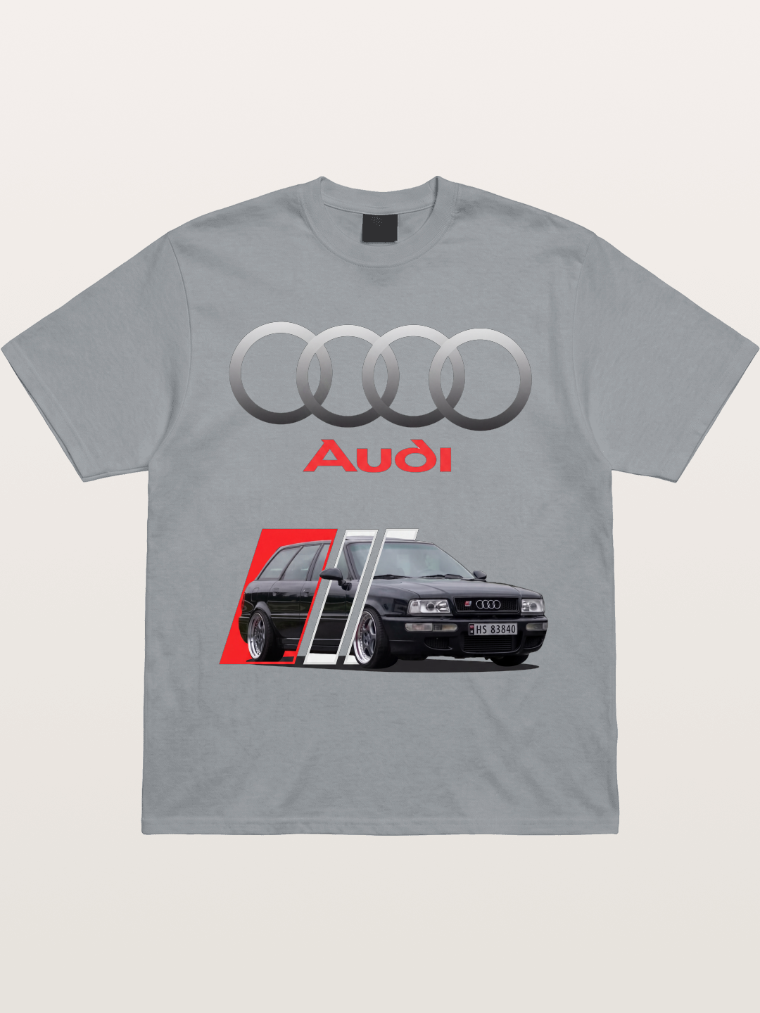 Audi Retro Car Split Design Gildan T-shirt