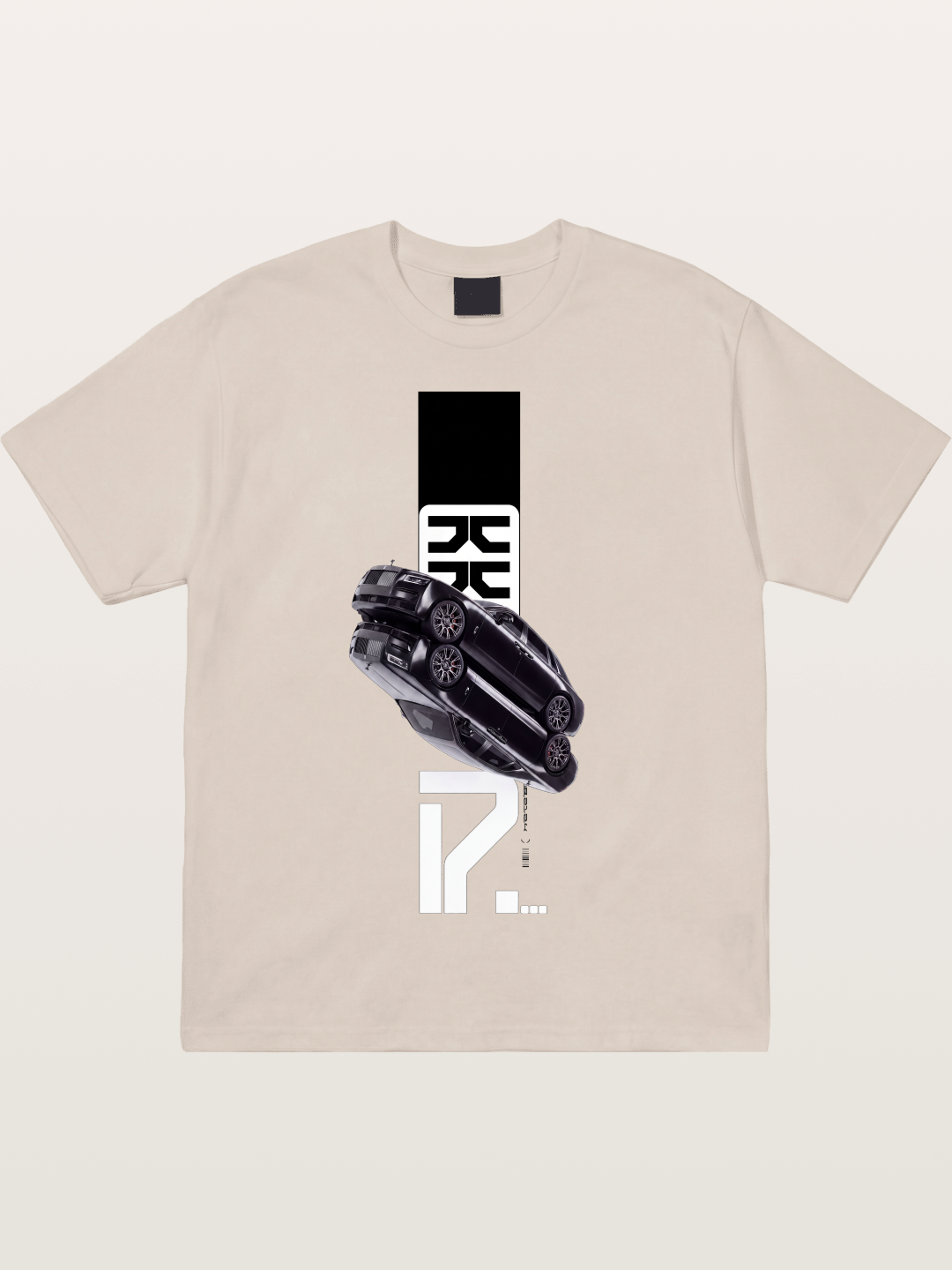 Black Rolls Royce Abstract Art Cotton T-shirt