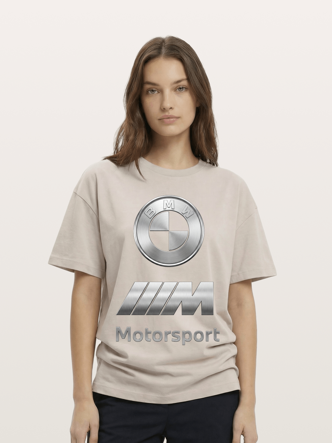 BMW Motorsport Metal Logo Art Cotton T-shirt