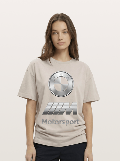 BMW Motorsport Metal Logo Art Cotton T-shirt