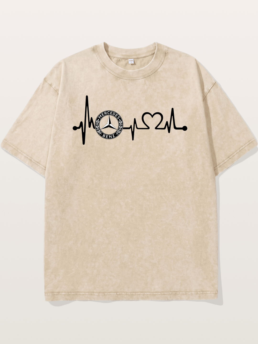 Mercedes Heartbeat Logo Art Washed T-shirt