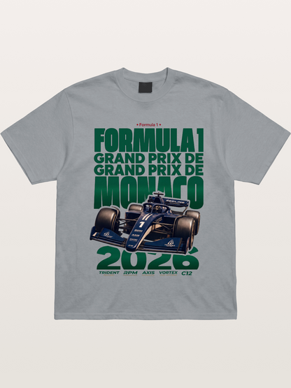Navy Monaco F1 Grand Prix Art Gildan T-shirt