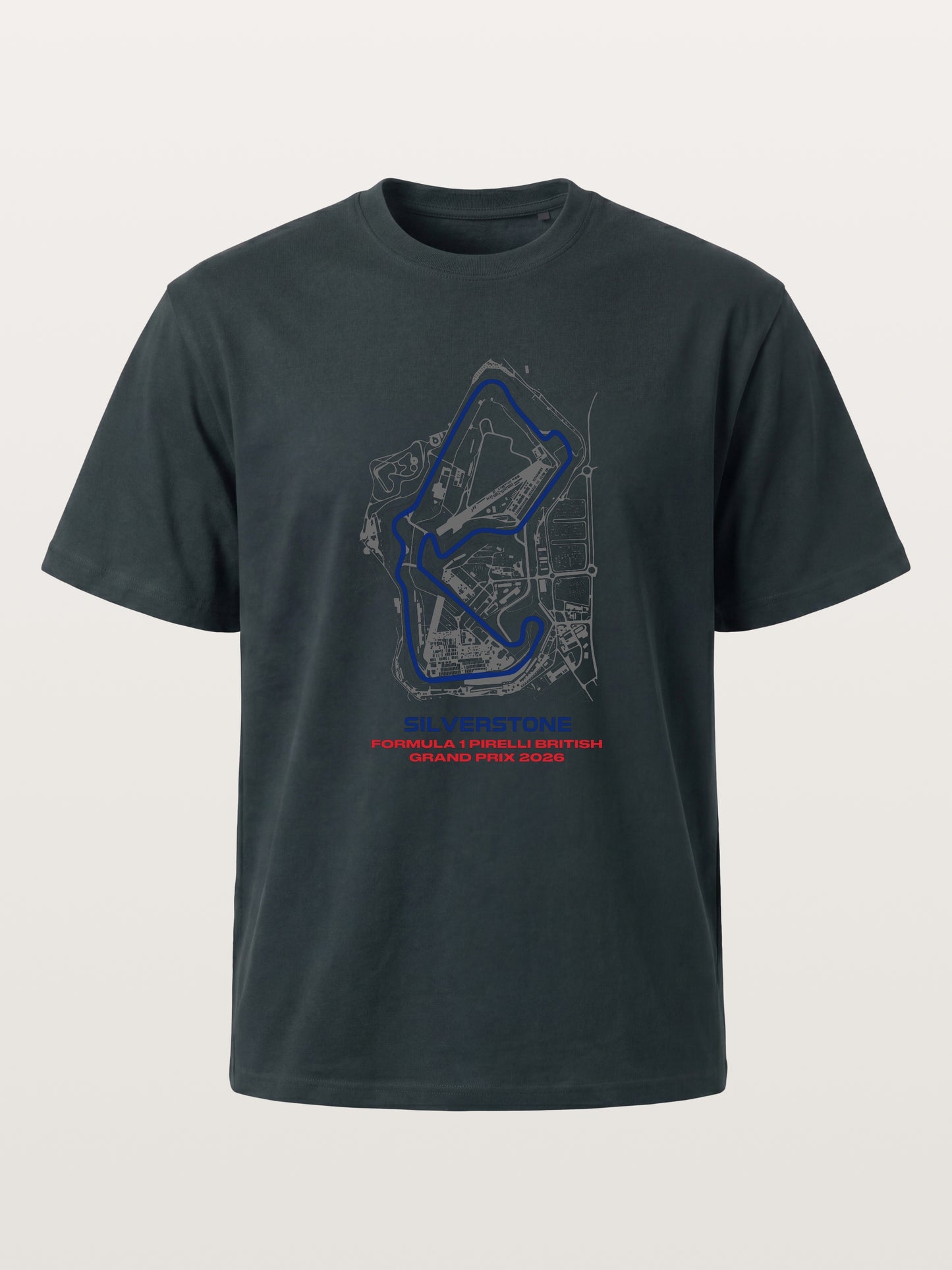 Silverstone Circuit Blueprint Layout Gildan T-shirt