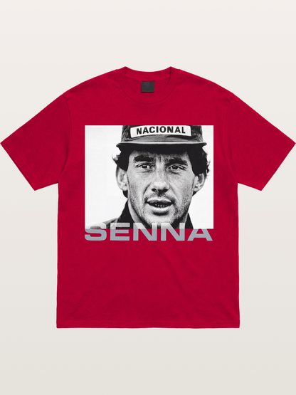 Ayrton Senna Black White Portrait Gildan T-shirt