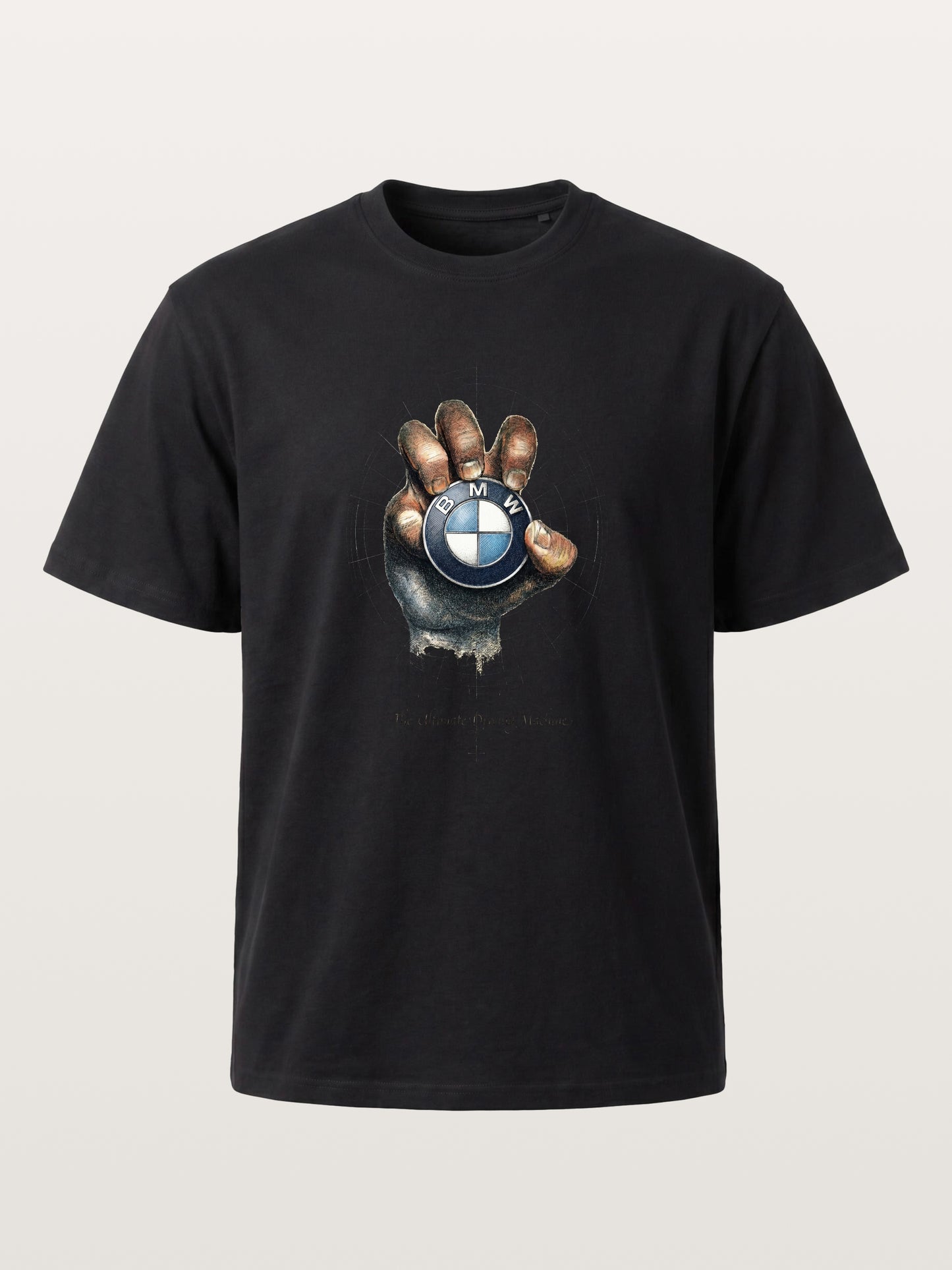 Hand Holding BMW Logo Sketch Gildan T-shirt