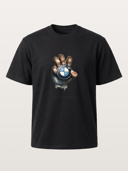 Hand Holding BMW Logo Sketch Gildan T-shirt