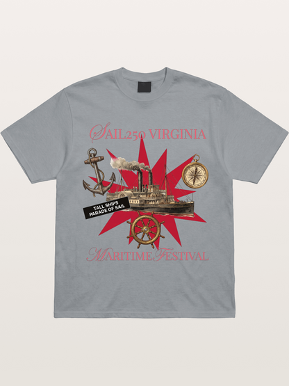 Red Star Tall Ship Festival Art Gildan T-shirt