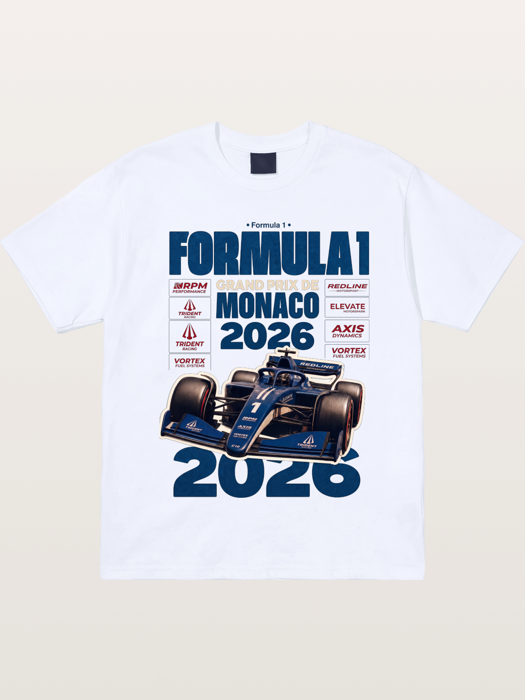 Deep Blue Monaco F1 2026 Card Gildan T-shirt