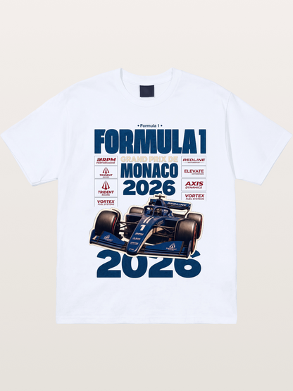 Deep Blue Monaco F1 2026 Card Gildan T-shirt