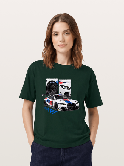 BMW M4 GT Race Car Collage Gildan T-shirt