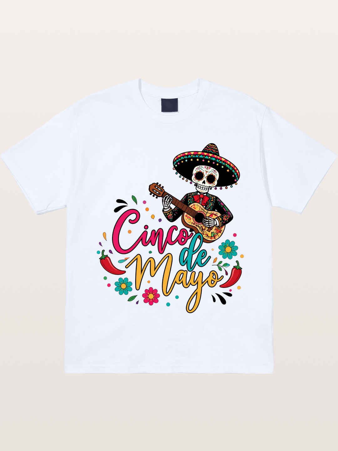 Cinco De Mayo Sugar Skull Graphic Gildan T-shirt