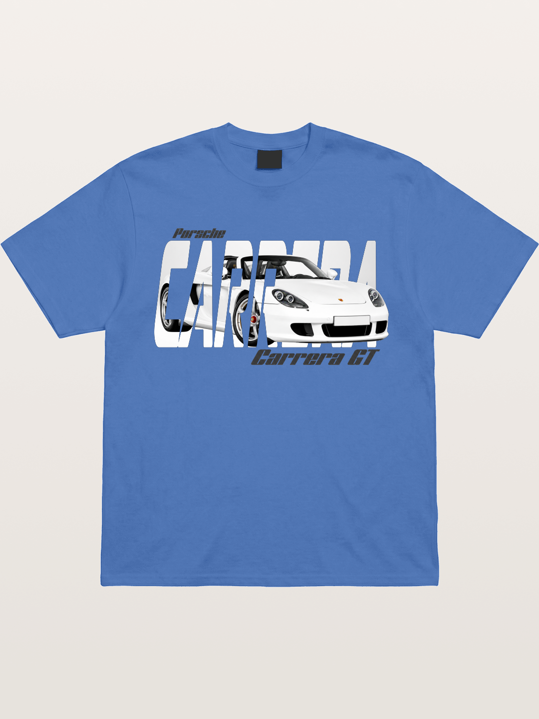 Porsche Carrera GT White Sticker Gildan T-shirt