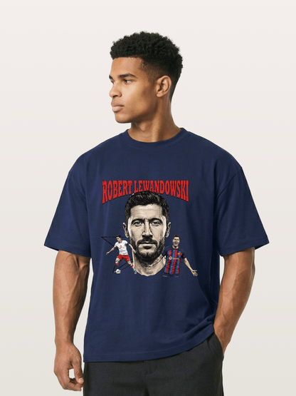 Robert Lewandowski Football Art Gildan T-shirt