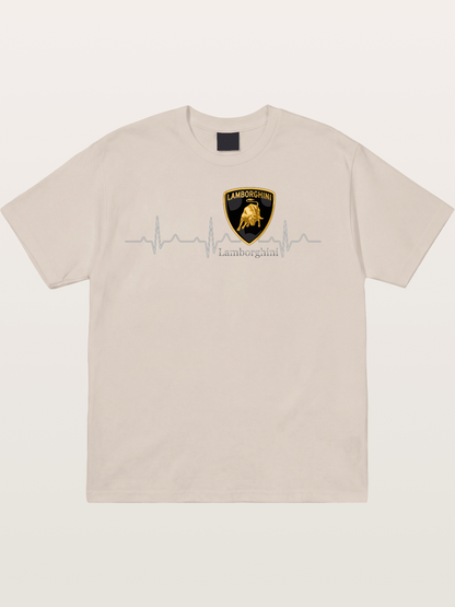Lamborghini Heartbeat ECG Line Cotton T-shirt