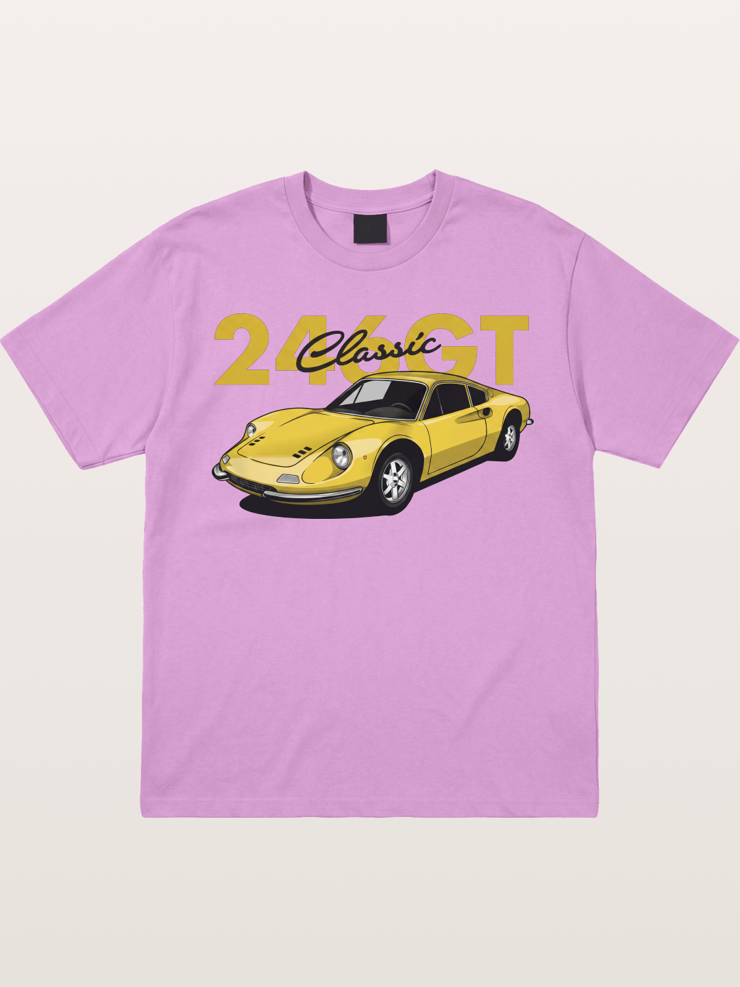 Ferrari 246 GT Classic Yellow Gildan T-shirt
