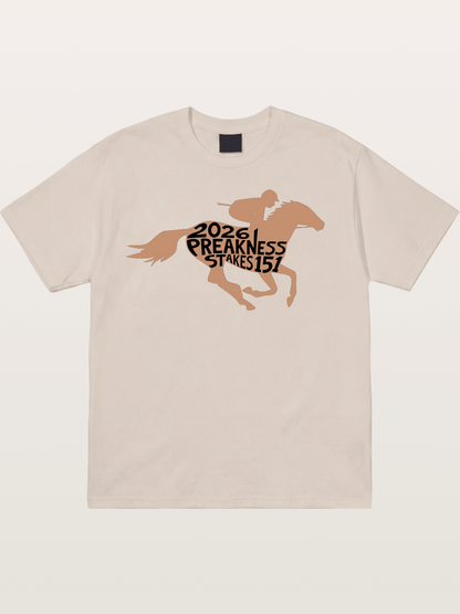 Preakness Stakes 151 Horse Silhouette Cotton T-shirt