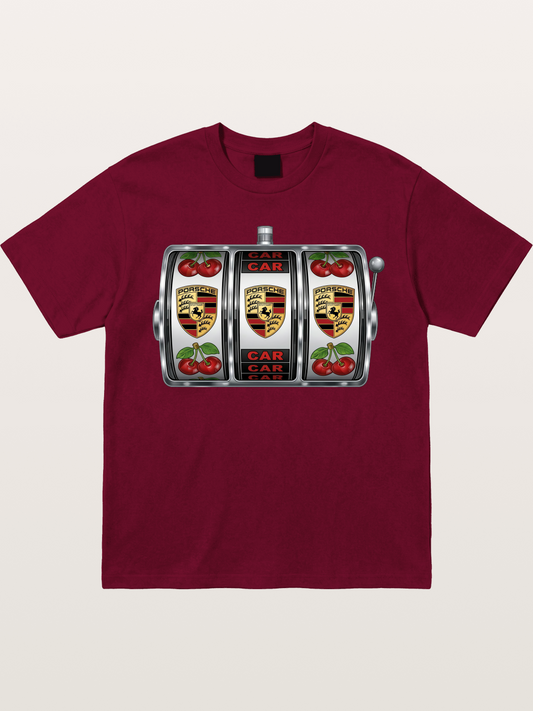 Porsche Slot Machine Art Print Gildan T-shirt