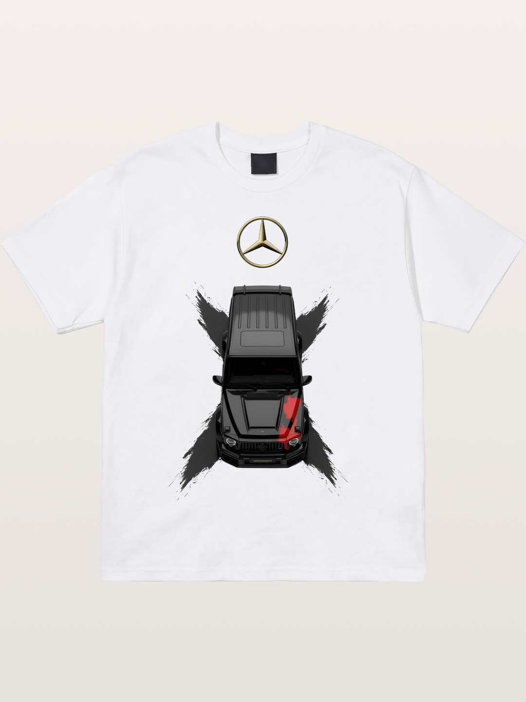 Mercedes Boxy Car Graphic Cotton T-shirt