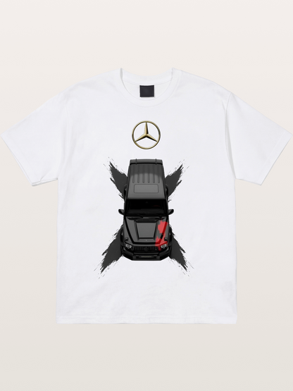 Mercedes Boxy Car Graphic Cotton T-shirt