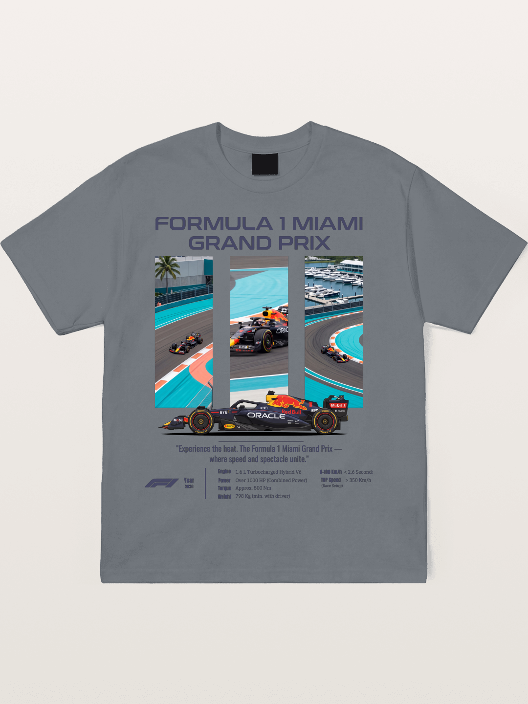 Miami Red Bull Race Art Cotton T-shirt