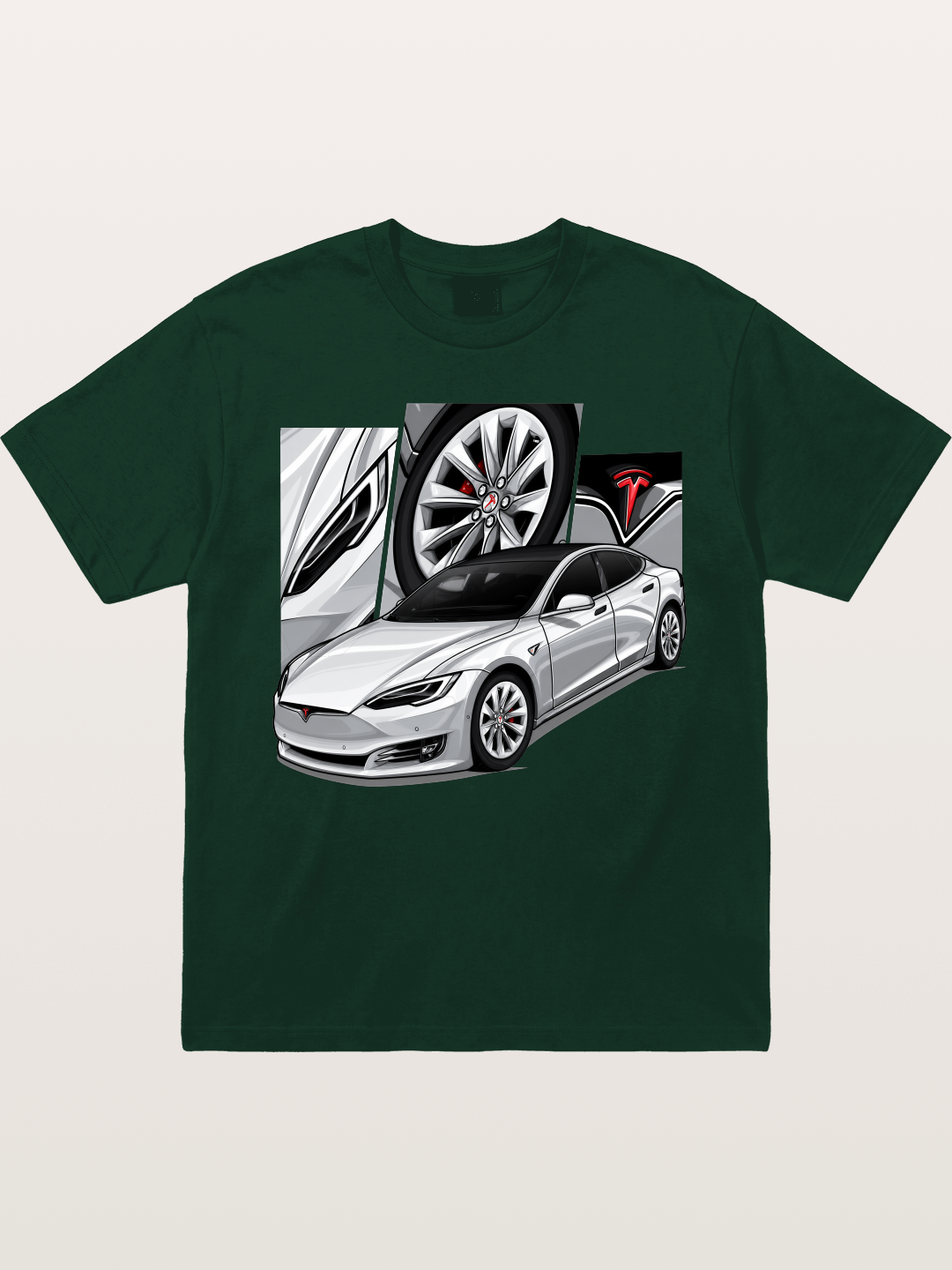 Tesla Model 3 Artwork Gildan T-shirt