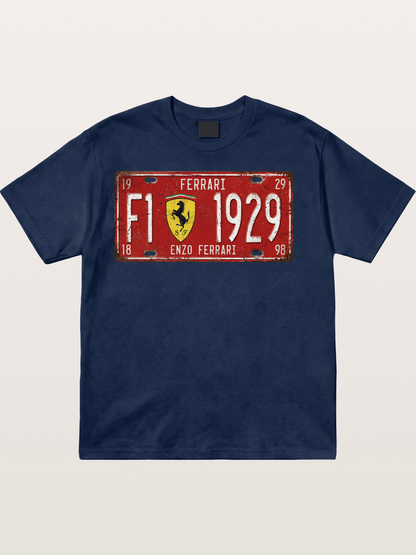 license plate Cotton T-shirt