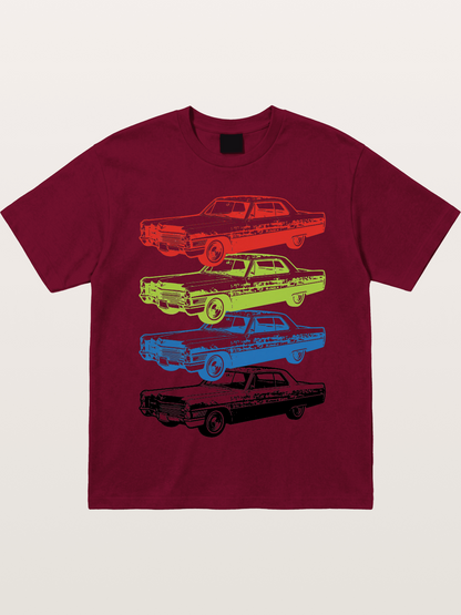 Classic Car Evolution Print Gildan T-shirt