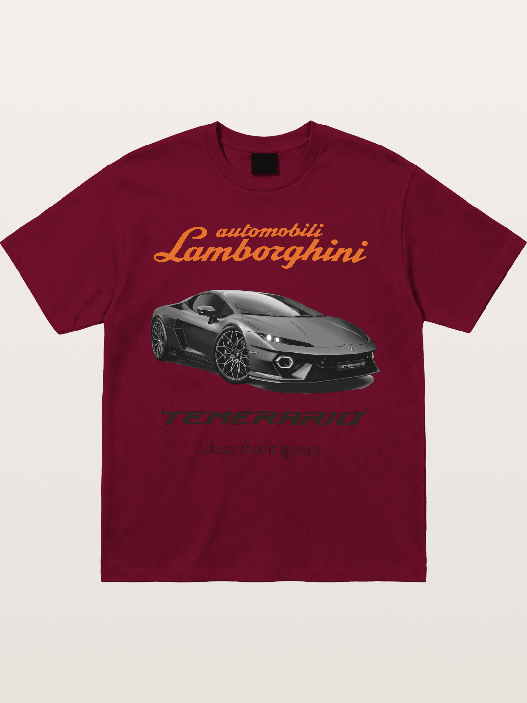 Lamborghini Temerario Grey Sports Car Gildan T-shirt