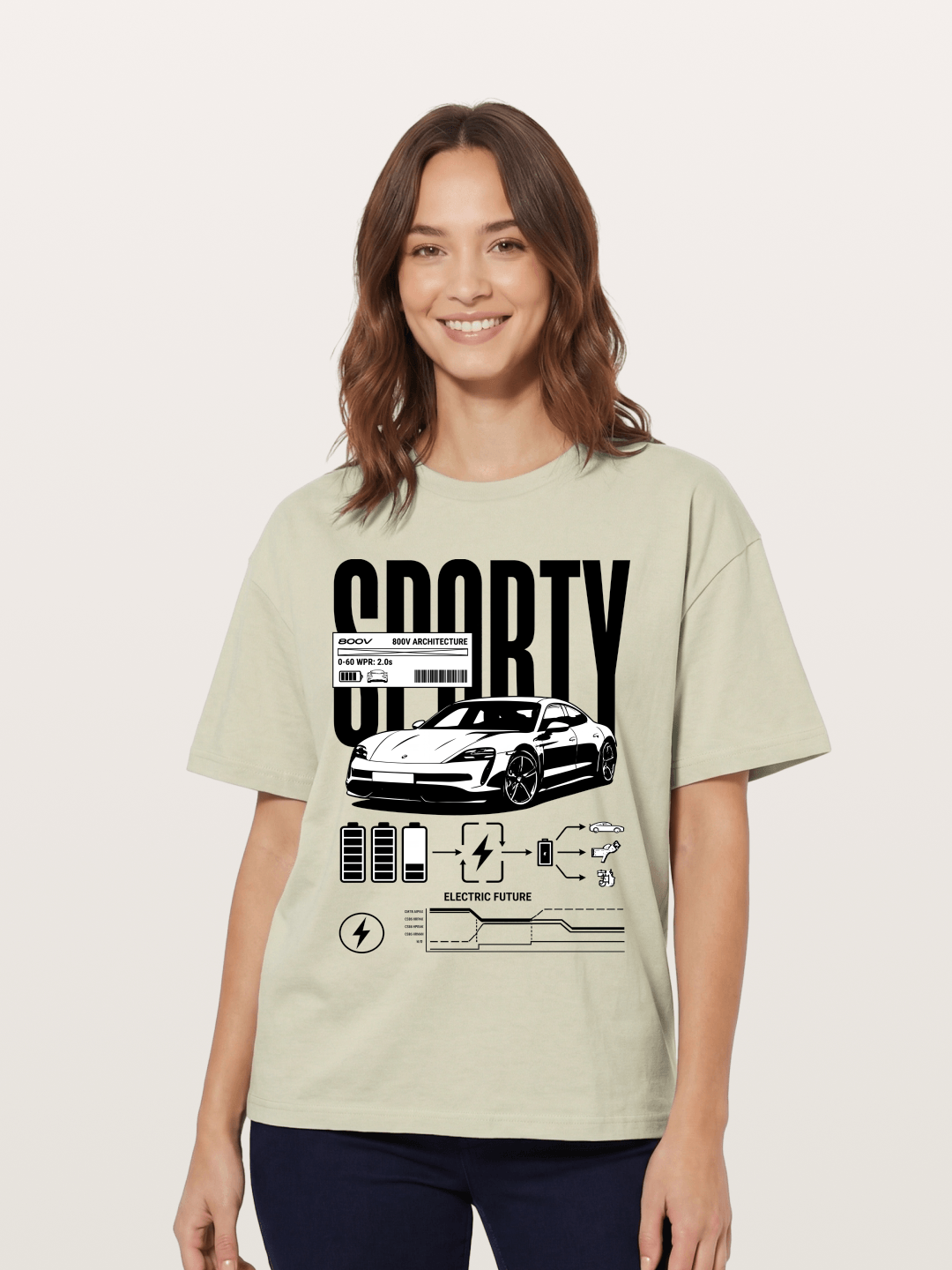 Electric Sporty Cotton T-shirt