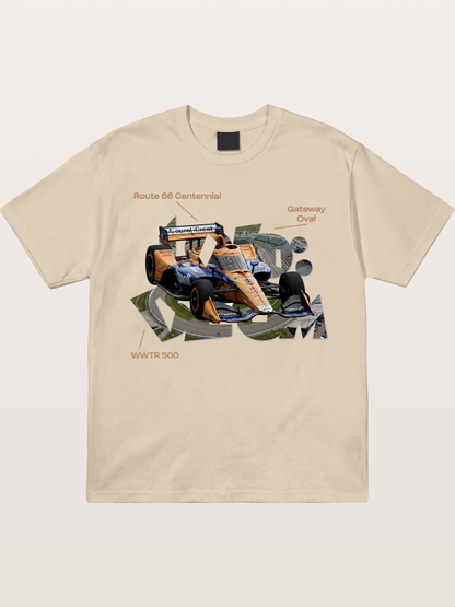 Orange IndyCar Route66 Art Gildan T-shirt
