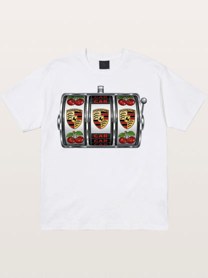 Porsche Slot Machine Art Print Cotton T-shirt