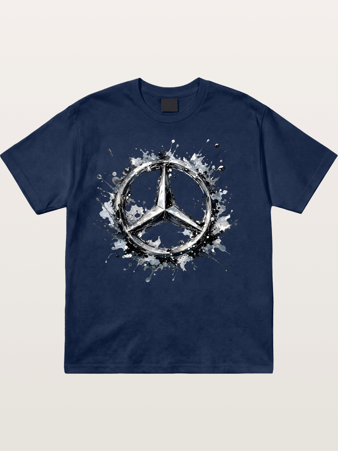 Mercedes Ink Wash Logo Art Cotton T-shirt