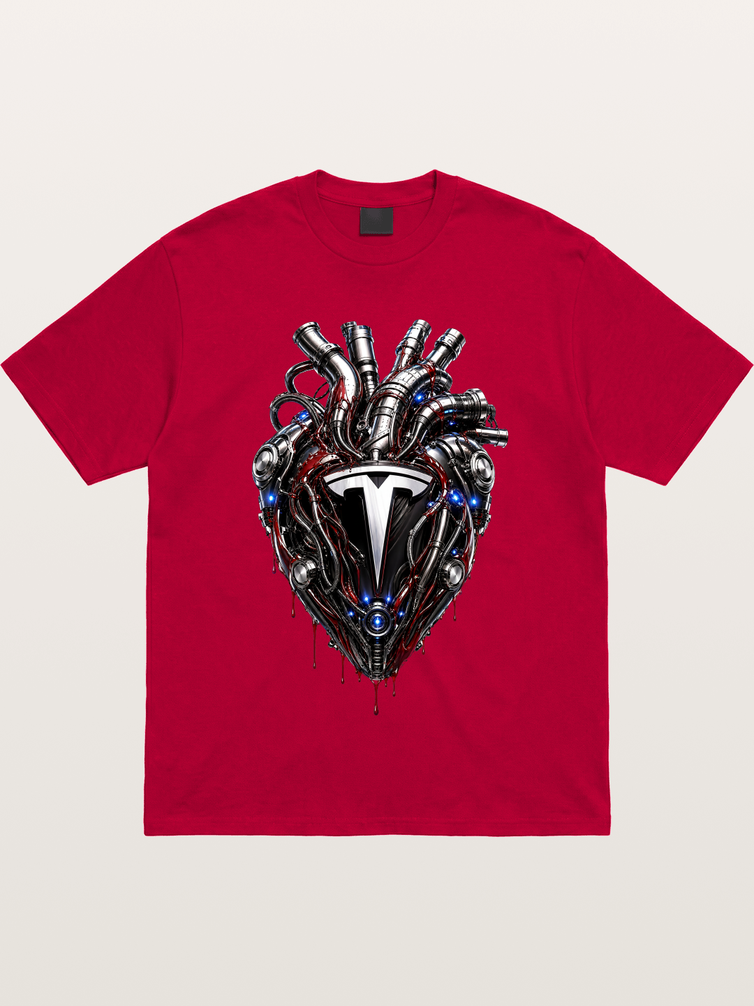 Tesla Mechanical Heart Art Gildan T-shirt