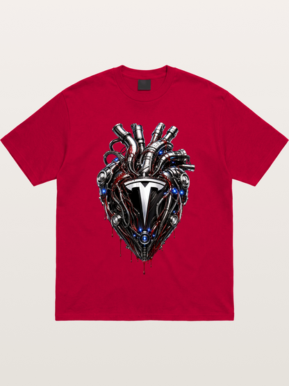 Tesla Mechanical Heart Art Gildan T-shirt