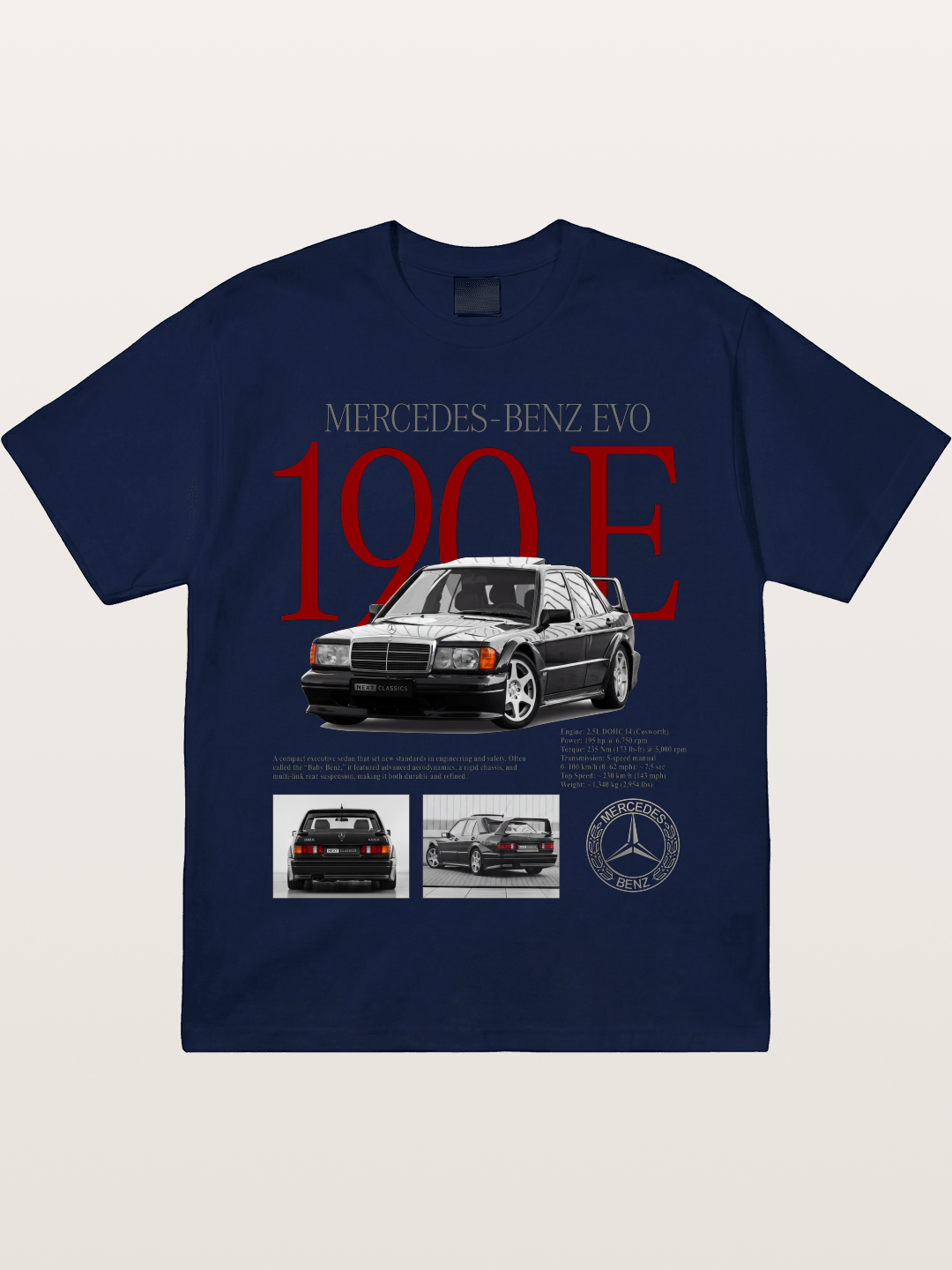 Mercedes-Benz 190E Retro Profile Gildan T-shirt