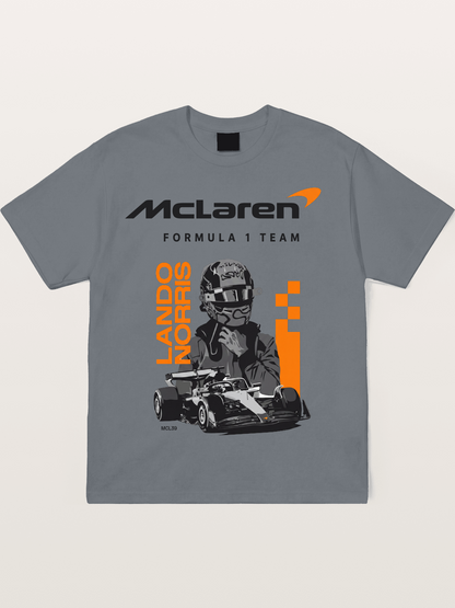 Lando Norris McLaren Portrait Cotton T-shirt