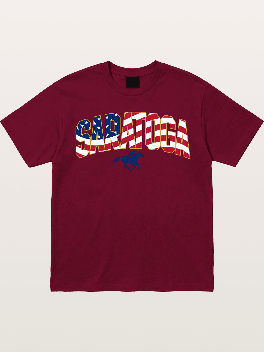 Saratoga Horse Racing American Colors Gildan T-shirt